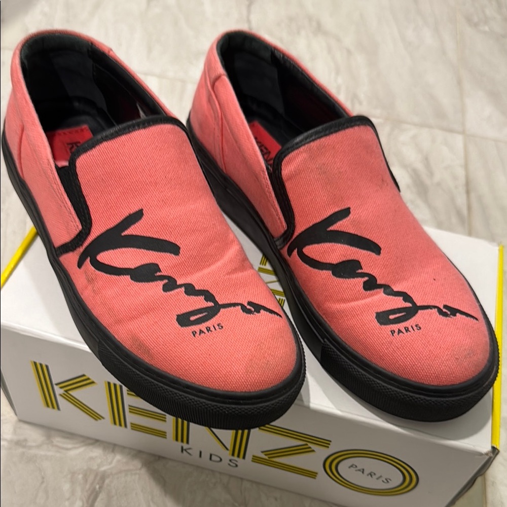Kenzo Kids/Woman Coral Slip-On Sneakers